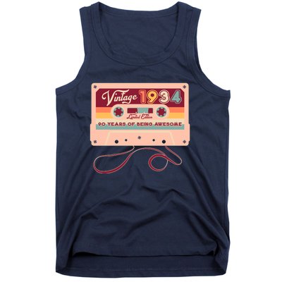 Cute Cassette Tape Limited Edition Vintage 1934 90 Years Of Being Awesome Tank Top