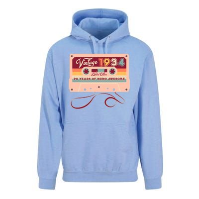 Cute Cassette Tape Limited Edition Vintage 1934 90 Years Of Being Awesome Unisex Surf Hoodie