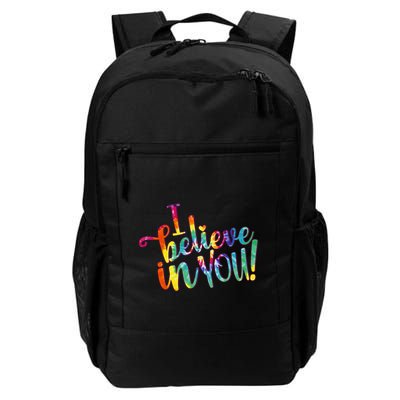 Cute Colorful Tie Dye I Believe In You Backpack