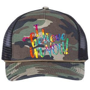 Cute Colorful Tie Dye I Believe In You Retro Rope Trucker Hat Cap