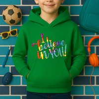 Cute Colorful Tie Dye I Believe In You Kids Hoodie