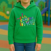 Cute Colorful Tie Dye I Believe In You Kids Hoodie