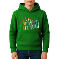 Cute Colorful Tie Dye I Believe In You Kids Hoodie