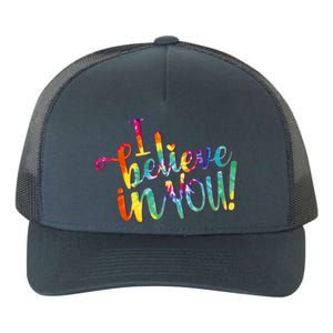 Cute Colorful Tie Dye I Believe In You Yupoong Adult 5-Panel Trucker Hat