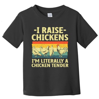 Cool Chicken Tender Art For Women Poultry Chicken Farmer Toddler T-Shirt