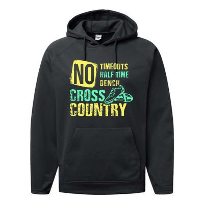 Cross Country Teams Running for XC Runners Gifts Performance Fleece Hoodie