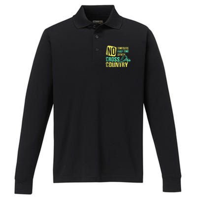 Cross Country Teams Running for XC Runners Gifts Performance Long Sleeve Polo