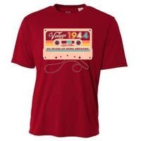 Cute Cassette Tape Limited Edition Vintage 1944 80 Years Of Being Awesome Cooling Performance Crew T-Shirt