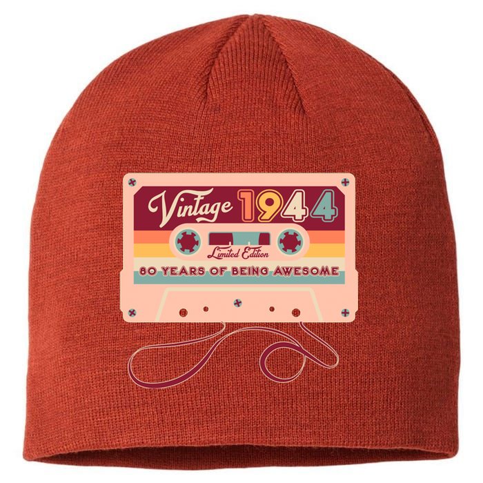 Cute Cassette Tape Limited Edition Vintage 1944 80 Years Of Being Awesome Sustainable Beanie