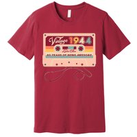 Cute Cassette Tape Limited Edition Vintage 1944 80 Years Of Being Awesome Premium T-Shirt