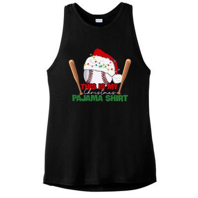 Cute Christmas Tree Santa Riding Triceratops Dinosaur Xmas Swea Ladies PosiCharge Tri-Blend Wicking Tank