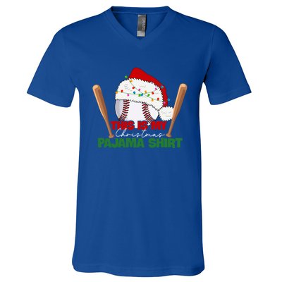 Cute Christmas Tree Santa Riding Triceratops Dinosaur Xmas Swea V-Neck T-Shirt