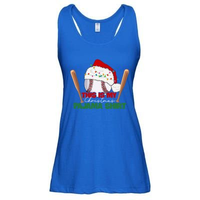 Cute Christmas Tree Santa Riding Triceratops Dinosaur Xmas Swea Ladies Essential Flowy Tank