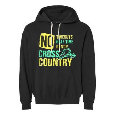 Cross Country Teams Running for XC Runners Garment-Dyed Fleece Hoodie