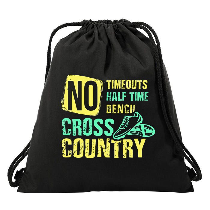 Cross Country Teams Running for XC Runners Drawstring Bag