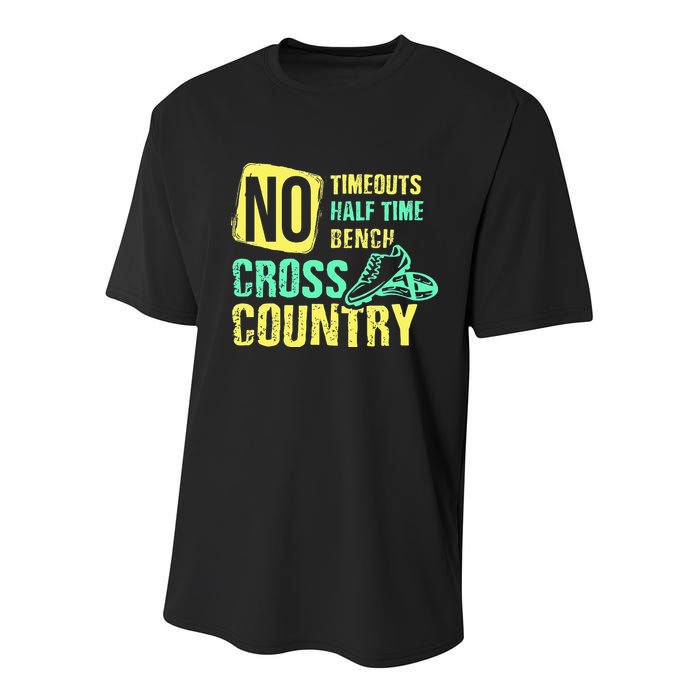 Cross Country Teams Running for XC Runners Youth Performance Sprint T-Shirt