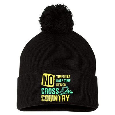 Cross Country Teams Running for XC Runners Pom Pom 12in Knit Beanie