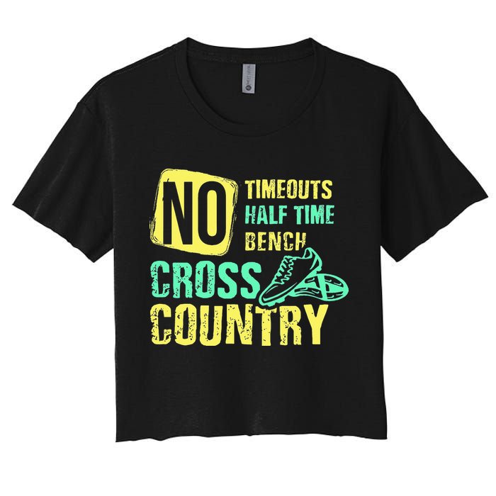Cross Country Teams Running for XC Runners Women's Crop Top Tee
