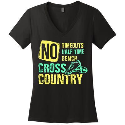 Cross Country Teams Running for XC Runners Women's V-Neck T-Shirt