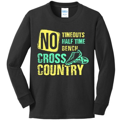 Cross Country Teams Running for XC Runners Kids Long Sleeve Shirt