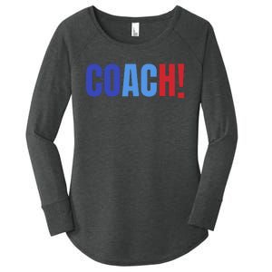 Coach! Coach Tim Walz Tribute Harris Walz Election 2024 Women's Perfect Tri Tunic Long Sleeve Shirt