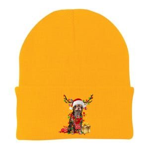 Chihuahua Christmas Tree Ornats Dog Lovers Chihuahua Xmas Gift Knit Cap Winter Beanie