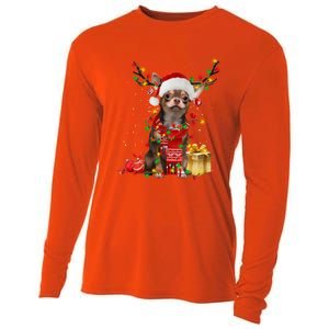 Chihuahua Christmas Tree Ornats Dog Lovers Chihuahua Xmas Gift Cooling Performance Long Sleeve Crew