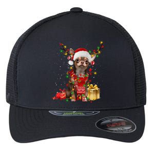 Chihuahua Christmas Tree Ornats Dog Lovers Chihuahua Xmas Gift Flexfit Unipanel Trucker Cap