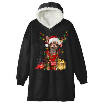 Chihuahua Christmas Tree Ornats Dog Lovers Chihuahua Xmas Gift Hooded Wearable Blanket