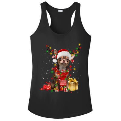 Chihuahua Christmas Tree Ornats Dog Lovers Chihuahua Xmas Gift Ladies PosiCharge Competitor Racerback Tank