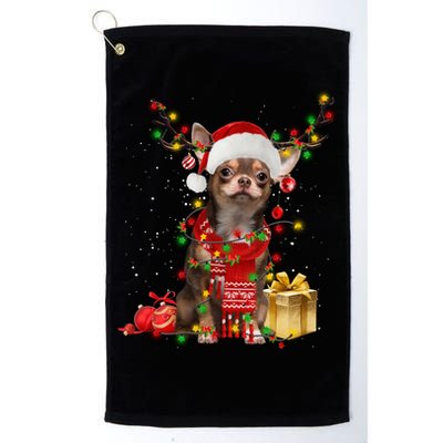 Chihuahua Christmas Tree Ornats Dog Lovers Chihuahua Xmas Gift Golf Towel