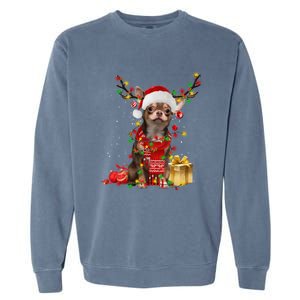 Chihuahua Christmas Tree Ornats Dog Lovers Chihuahua Xmas Gift Garment-Dyed Sweatshirt