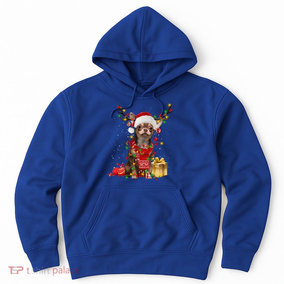 Chihuahua Christmas Tree Ornats Dog Lovers Chihuahua Xmas Gift Hoodie