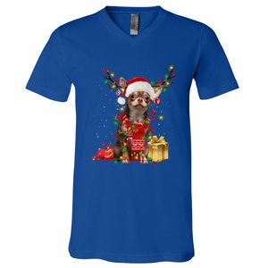 Chihuahua Christmas Tree Ornats Dog Lovers Chihuahua Xmas Gift V-Neck T-Shirt