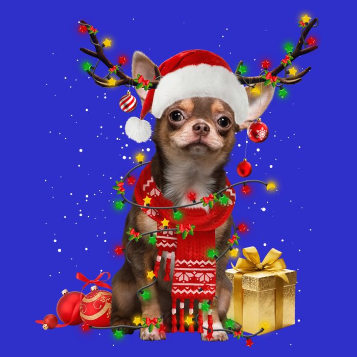 Chihuahua Christmas Tree Ornats Dog Lovers Chihuahua Xmas Gift Button