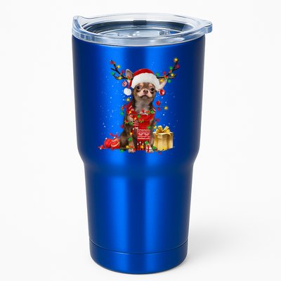 Chihuahua Christmas Tree Ornats Dog Lovers Chihuahua Xmas Gift Tumbler