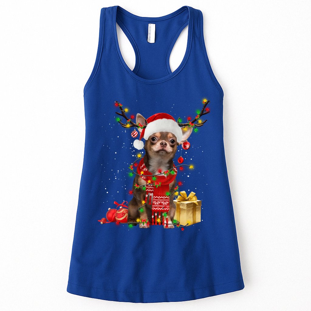 Chihuahua Christmas Tree Ornats Dog Lovers Chihuahua Xmas Gift Womens Tank Top
