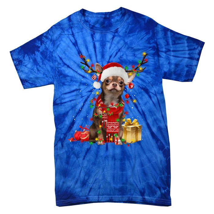 Chihuahua Christmas Tree Ornats Dog Lovers Chihuahua Xmas Gift Tie-Dye T-Shirt