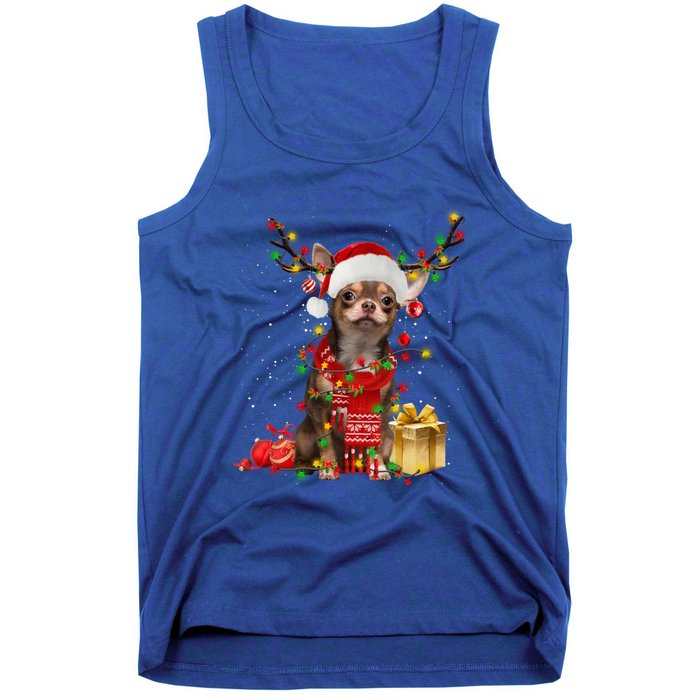 Chihuahua Christmas Tree Ornats Dog Lovers Chihuahua Xmas Gift Tank Top