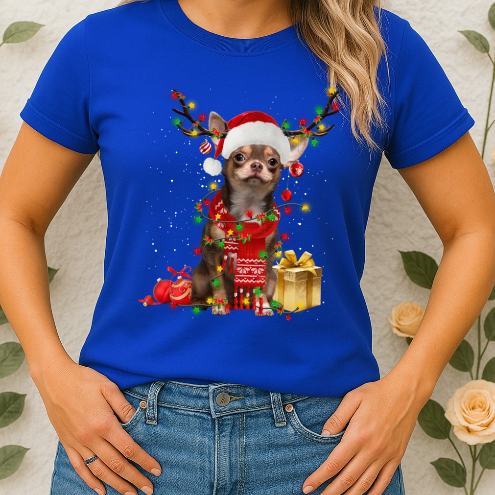 Chihuahua Christmas Tree Ornats Dog Lovers Chihuahua Xmas Gift Womens T-Shirt