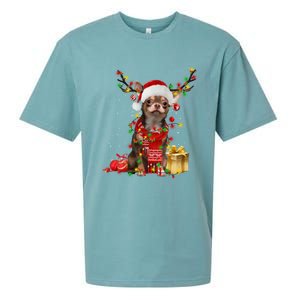 Chihuahua Christmas Tree Ornats Dog Lovers Chihuahua Xmas Gift Sueded Cloud Jersey T-Shirt