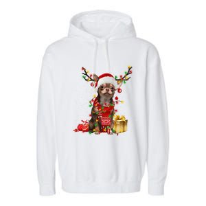 Chihuahua Christmas Tree Ornats Dog Lovers Chihuahua Xmas Gift Garment-Dyed Fleece Hoodie