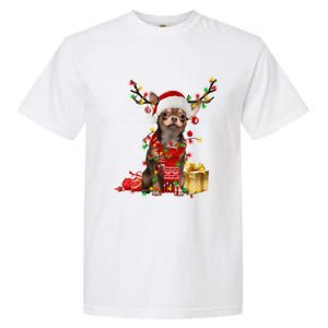 Chihuahua Christmas Tree Ornats Dog Lovers Chihuahua Xmas Gift Garment-Dyed Heavyweight T-Shirt