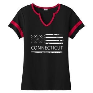 Connecticut Ct Travel To Connecticut Love Ladies Halftime Notch Neck Tee