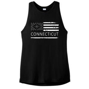 Connecticut Ct Travel To Connecticut Love Ladies PosiCharge Tri-Blend Wicking Tank