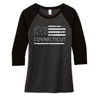 Connecticut Ct Travel To Connecticut Love Women's Tri-Blend 3/4-Sleeve Raglan Shirt