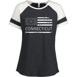 Connecticut Ct Travel To Connecticut Love Enza Ladies Jersey Colorblock Tee