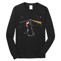 Christmas Cat The Dark Side Of The Moon Funny Lover Xmas Long Sleeve Shirt