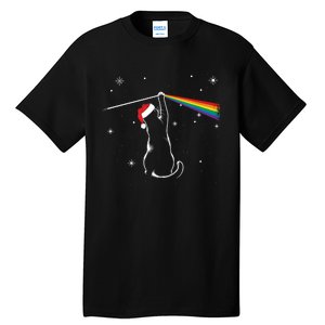 Christmas Cat The Dark Side Of The Moon Funny Lover Xmas Tall T-Shirt