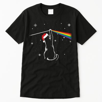 Christmas Cat The Dark Side Of The Moon Funny Lover Xmas Tall T-Shirt